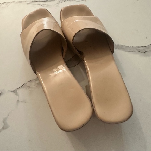 Super used size 6 vintage platform  tan slides - Picture 5 of 6